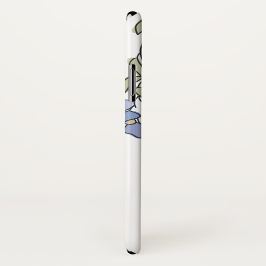 Hand Drawn Wisteria Floral Monogram Case-Mate iPhone Case (Achterkant / rechts)