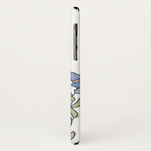 Hand Drawn Wisteria Floral Monogram Case-Mate iPhone Case (Achterkant/links)