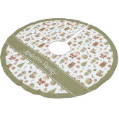 Hand Drawn Woodland Animals - Christmas Tree Skirt Kerstboom Rok (Gekanteld)