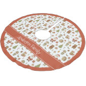 Hand Drawn Woodland Animals - Christmas Tree Skirt Kerstboom Rok (Gekanteld)