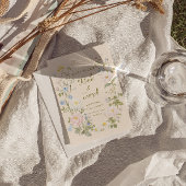 Hand Drawn Written Floral Wreath Summer Wedding Save The Date