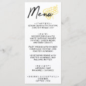 Hand Drawn Yellow White Whimsical Wedding Menu (Voorkant)