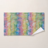 Hand Dyed Rainbow Stripe Bad Handdoek (Handdoek)
