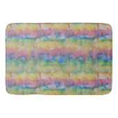Hand Dyed Rainbow Stripe Badmat (Voorkant)