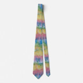 Hand Dyed Rainbow Stripe Stropdas (Voorkant)