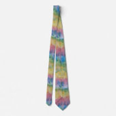 Hand Dyed Rainbow Stripe Stropdas (Achterkant)