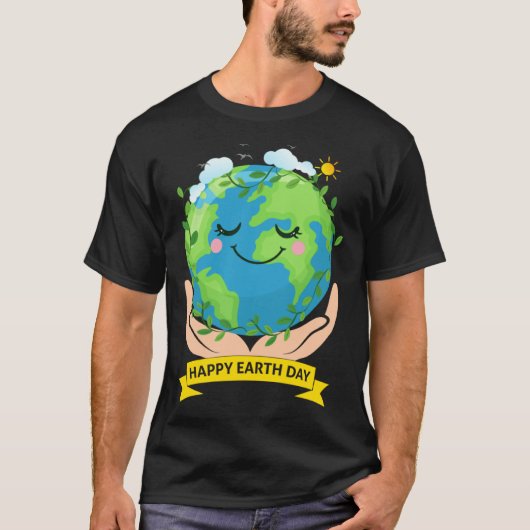 Hand Earth Global Warming Climate Change Awareness T-shirt (Voorkant)