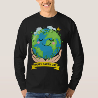 Hand Earth Global Warming Climate Change Awareness T-shirt