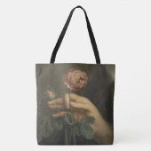 Hand & een Roos Tote Bag (Voorkant)