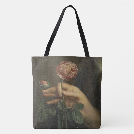 Hand & een Roos Tote Bag (Voorkant)