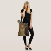 Hand en bloemen tote bag (Op model)