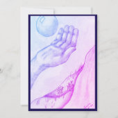 Hand en bol - Blauw Kaart (Voorkant)