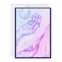Hand en bol - Blauw