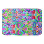 Hand- en digitaal gekleurd patroon art 22 badmat (Voorkant)