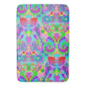 Hand- en digitaal gekleurd patroon art 22 badmat (Voorkant Verticaal)