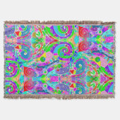 Hand- en digitaal gekleurd patroon art 22 deken (Voorkant)