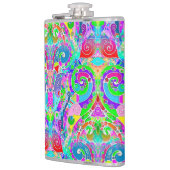 Hand- en digitaal gekleurd patroon art 22 heupfles (Links)