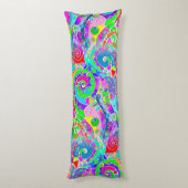 Hand- en digitaal gekleurd patroon art 22 lichaamskussen (Achterkant (Verticaal))