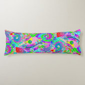Hand- en digitaal gekleurd patroon art 22 lichaamskussen (Voorkant)