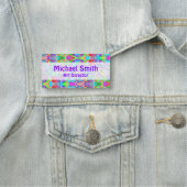 Hand- en digitaal gekleurd patroon art 22 naamplaatje (In situ)