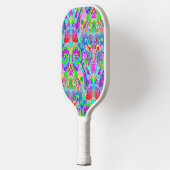 Hand- en digitaal gekleurd patroon art 22 pickleball paddle (Links)