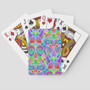 Hand- en digitaal gekleurd patroon art 22 pokerkaarten