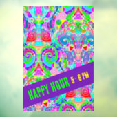 Hand- en digitaal gekleurd patroon art 22 raamsticker (Vel 3)