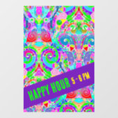 Hand- en digitaal gekleurd patroon art 22 raamsticker (Vel)