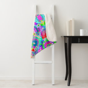 Hand- en digitaal gekleurd patroon art 22 sherpa deken