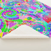 Hand- en digitaal gekleurd patroon art 22 sherpa deken (3/4)