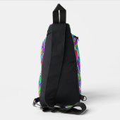 Hand- en digitaal gekleurd patroon art 22 sling bag (Achterkant)