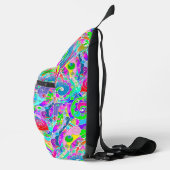 Hand- en digitaal gekleurd patroon art 22 sling bag (Rechts)