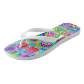 Hand- en digitaal gekleurd patroon art 22 teenslippers (Schuin)