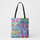 Hand- en digitaal gekleurd patroon art 22 tote bag (Voorkant)