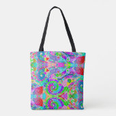 Hand- en digitaal gekleurd patroon art 22 tote bag (Achterkant)