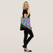 Hand- en digitaal gekleurd patroon art 22 tote bag (Op model)