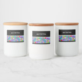 Hand- en digitaal gekleurd patroon art 22 voedselcontainer etiket (Flessen)