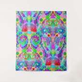 Hand- en digitaal gekleurd patroon art 22 wandkleed (Voorkant)