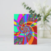 Hand- en digitaal gekleurd patroon art 3 briefkaart (Staand voorkant)