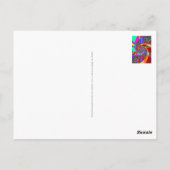 Hand- en digitaal gekleurd patroon art 3 briefkaart (Achterkant)