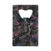 Hand- en digitaal gekleurd patroon art. 41 + 44 creditkaart flessenopener (Voorkant)