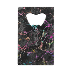 Hand- en digitaal gekleurd patroon art. 41 + 44 creditkaart flessenopener