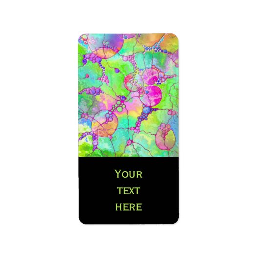 Hand- en digitaal gekleurd patroonartikel 41 etiket (Voorkant)