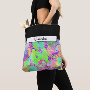 Hand- en digitaal gekleurd patroonartikel 41 tote bag