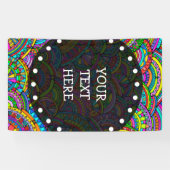 Hand- en digitaal gekleurd patroonpatroon art 27 spandoek (Horizontaal)