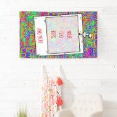 Hand- en digitaal gekleurd patroonpatroon art 42 spandoek (Insitu)