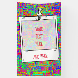 Hand- en digitaal gekleurd patroonpatroon art 42 spandoek