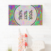 Hand- en digitaal gekleurd patroonpatroon art 42 spandoek (Insitu)