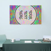 Hand- en digitaal gekleurd patroonpatroon art 42 spandoek (Beurs)