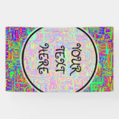 Hand- en digitaal gekleurd patroonpatroon art 42 spandoek (Horizontaal)